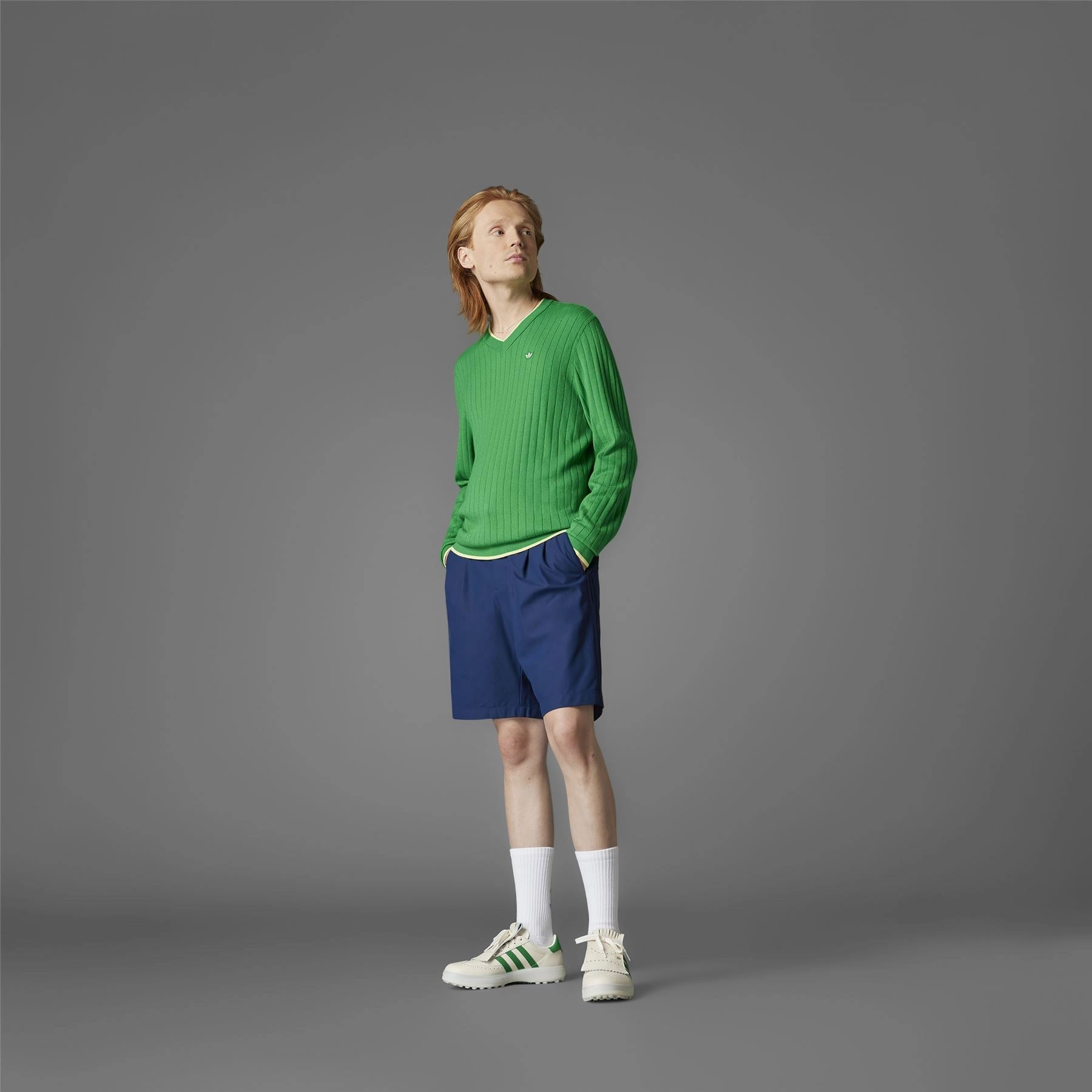 Cashmere Knit Sweatshirt Green Adidas Men's Apparel