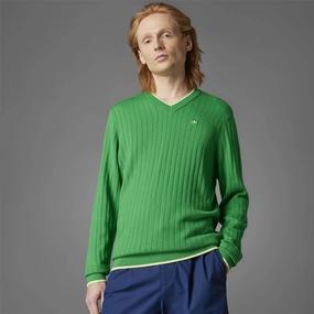 Cashmere Knit Sweatshirt Green Adidas sportswear for men