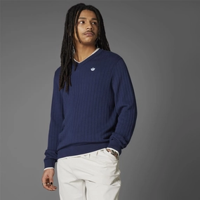 Cashmere Knit Sweatshirt Night Indigo Adidas sportswear for men