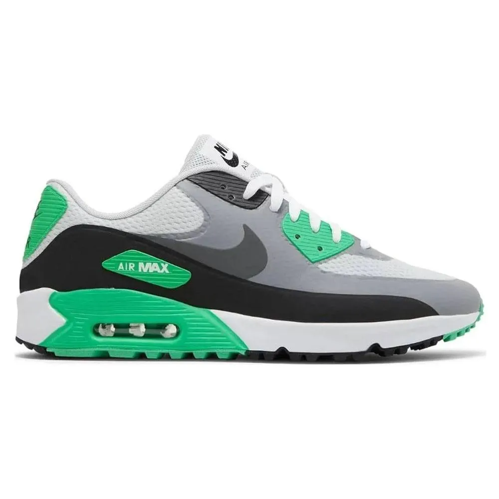 Comfy Slip-Ons City Walk Shoes Nike Air Max 90 G Spikeless Golf Shoes Photon Dust/Iron Gray/Green Spark - 24 Unisex Soft Glide