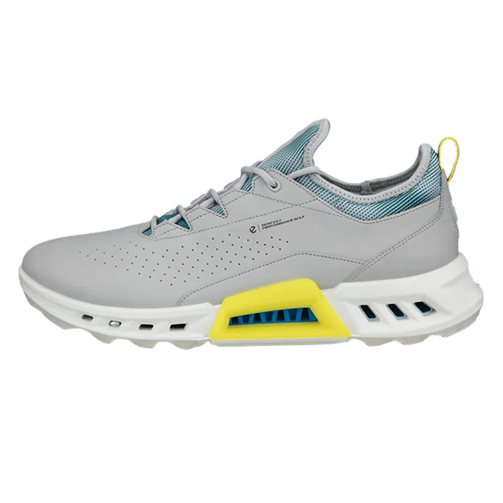 ECCO BIOM C4 Spikeless Golf Shoes Concrete/Baygreen - SS24 Men Trail-Ready Shoes, All-Season Sneakers