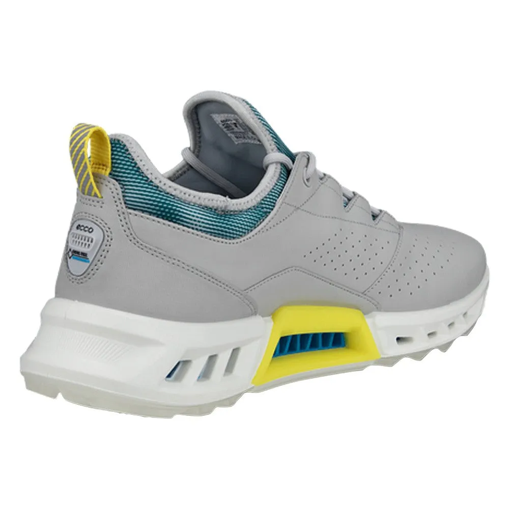 Knit Sneakers, Retro-Inspired Sneakers ECCO BIOM C4 Spikeless Golf Shoes Concrete/Baygreen - SS24 Men