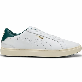 Classic Clyde Golf Shoes Puma White/Varsity Green Puma men's athletic clothing