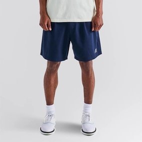 Classic Pleated Shorts Navy Malbon mens golf lifestyle wear