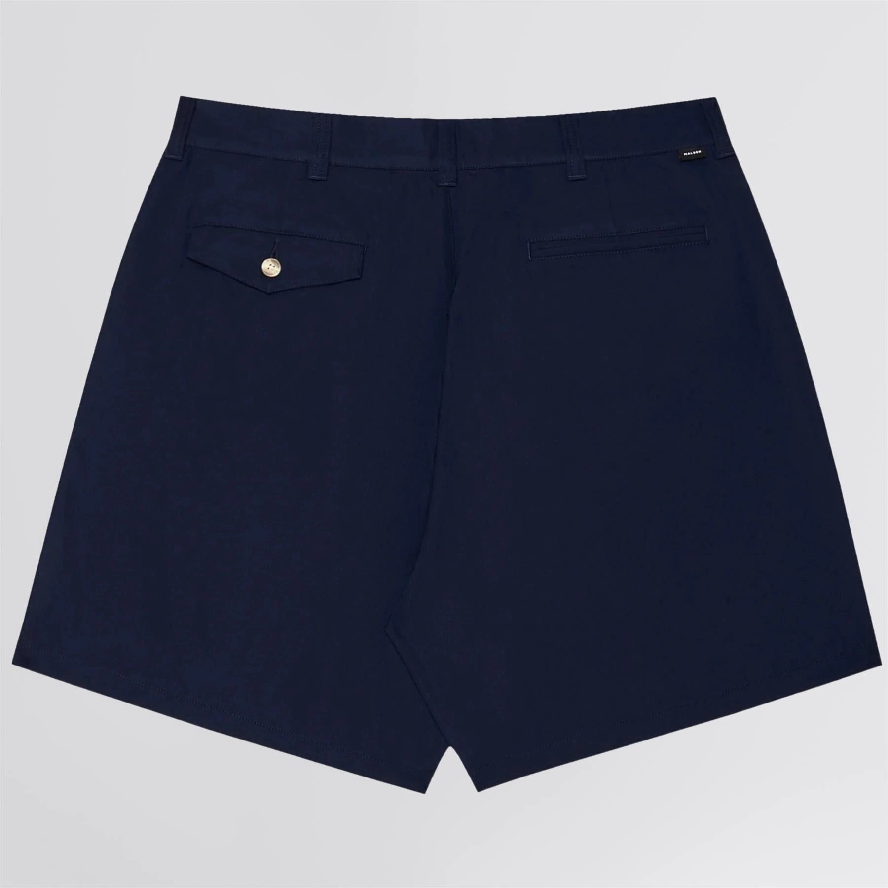 Classic Pleated Shorts Navy Malbon Men's Golf Lifestyle Wear