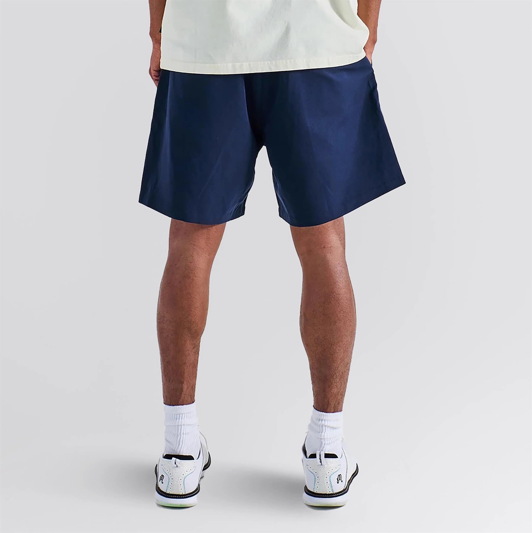 Classic Pleated Shorts Navy Malbon Men's Golf Lifestyle Wear