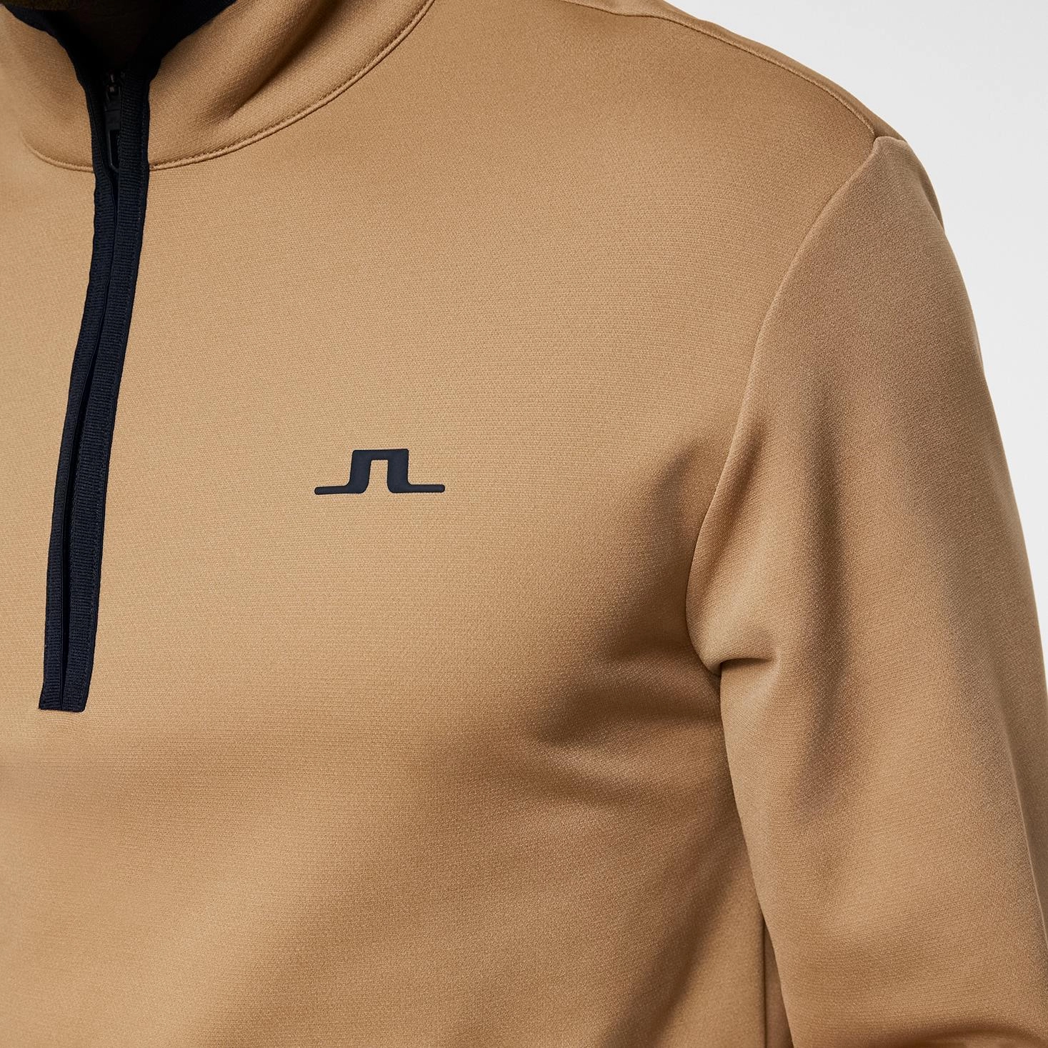 Clide Quarter Zip Mid Layer Tigers Eye J.Lindeberg Golfwear for Men