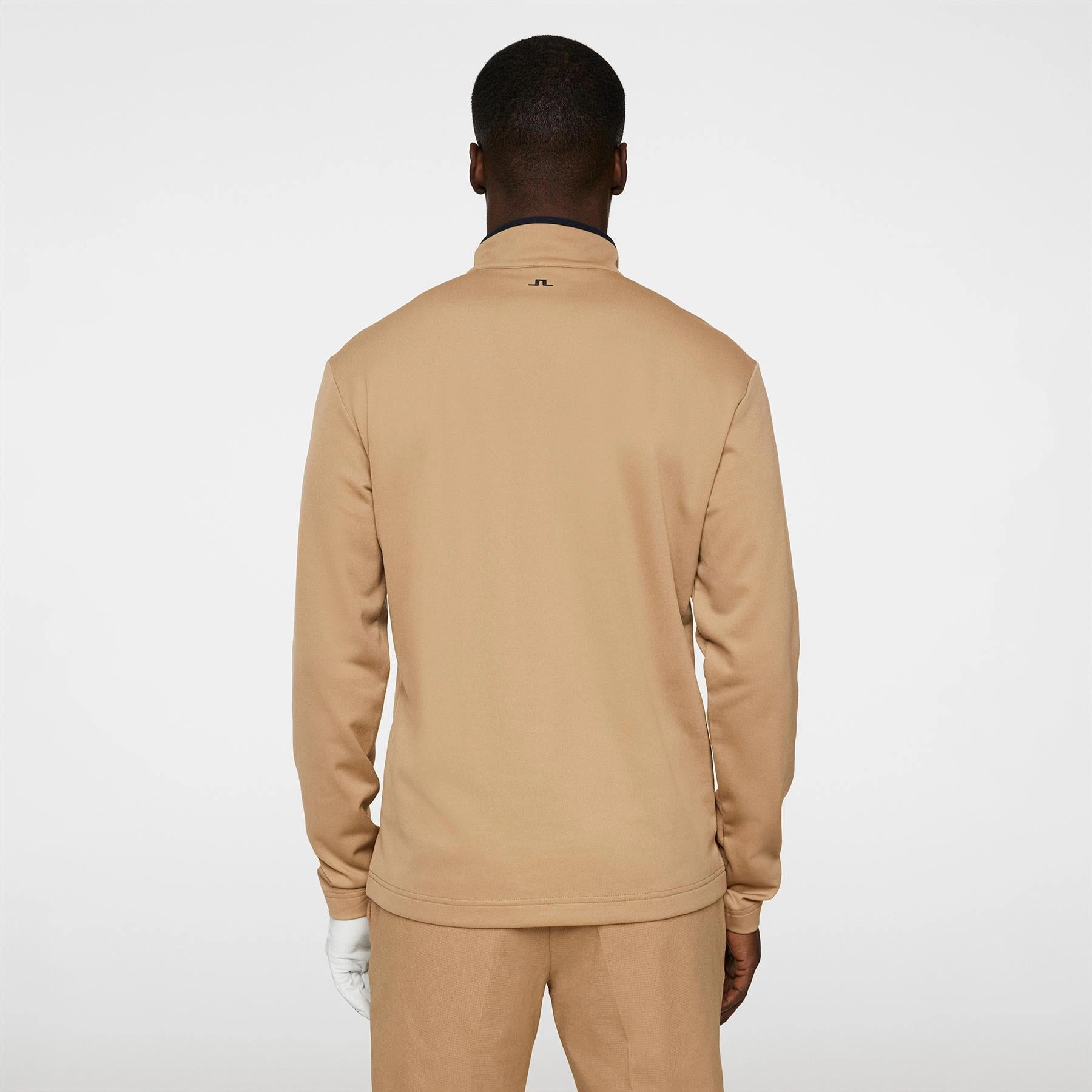 Clide Quarter Zip Mid Layer Tigers Eye J.Lindeberg Golfwear for Men