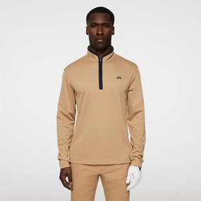 Clide Quarter Zip Mid Layer Tigers Eye Premium J.Lindeberg menswear