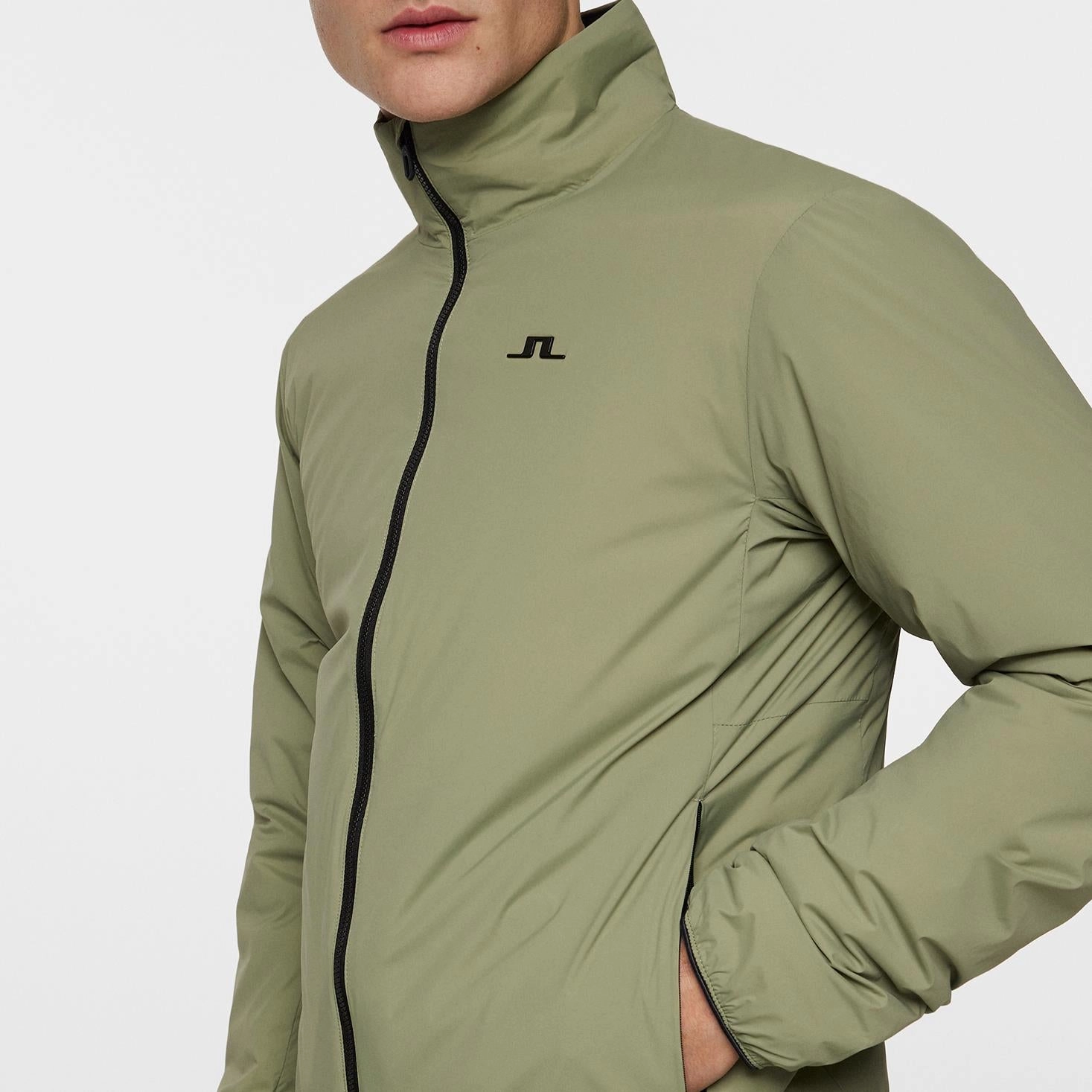 Clinton Padded Lightweight Jacket Oil Green J.Lindeberg Golfwear for Men