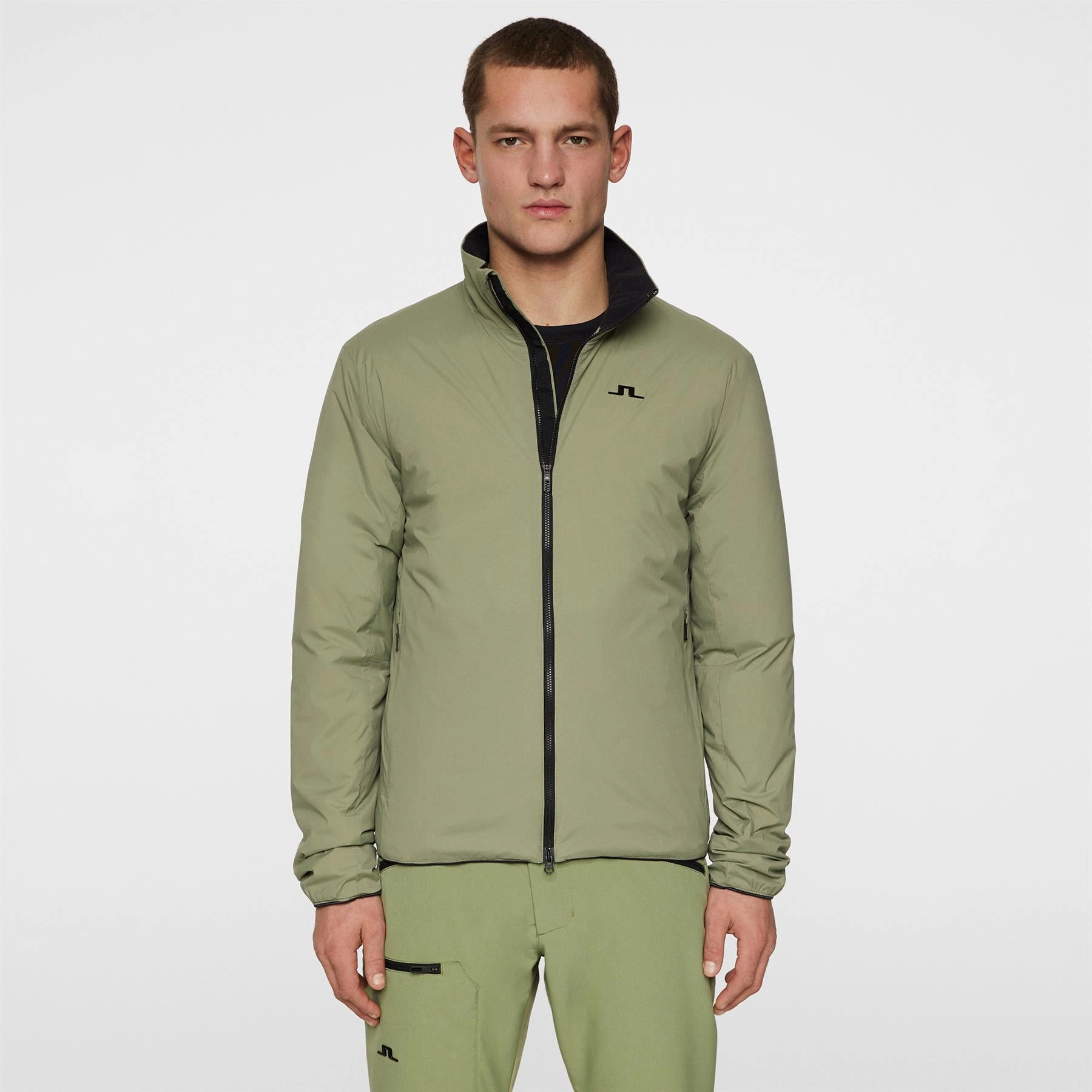 Clinton Padded Lightweight Jacket Oil Green Premium J.Lindeberg menswear