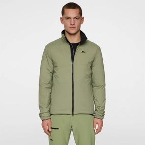 Clinton Padded Lightweight Jacket Oil Green Premium J.Lindeberg menswear