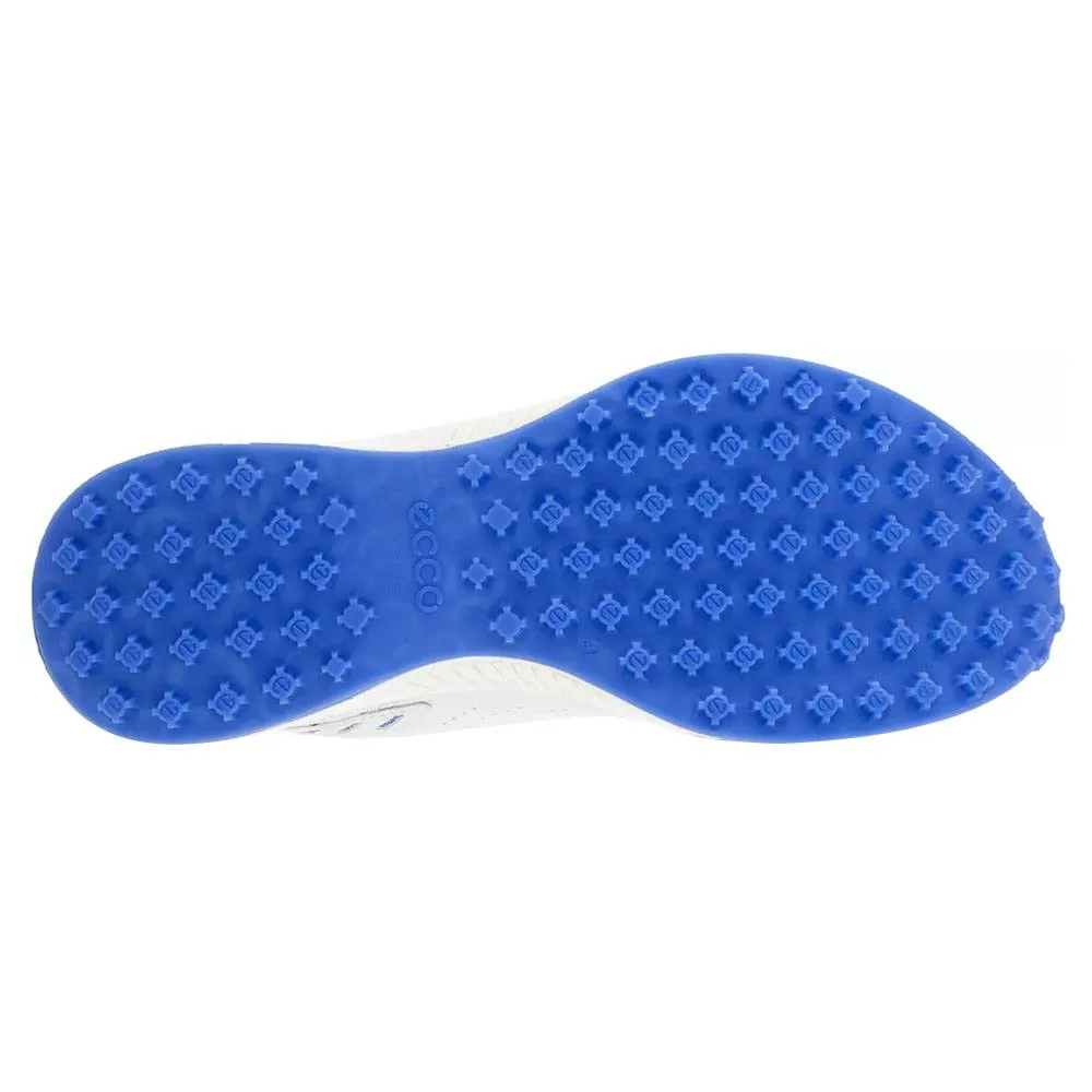 Minimal Walking Shoes ECCO S-Line Hybrid Spikeless Golf Shoes White/Blue - 20 Men Shock Resistant Shoes