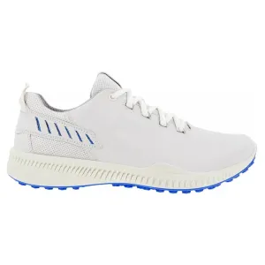 Cloud Sole ECCO S-Line Hybrid Spikeless Golf Shoes White/Blue - 20 Men Lightweight Sport Trainers Gel Cushioned Sneakers