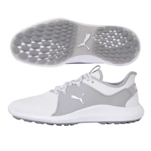 Cloud Sole PUMA Ignite Fasten8 Spikeless Golf Shoes White/Silver/High Rise - 21 Men Trail Running Sneakers Summer Slip-Ons, Waterproof Shoes