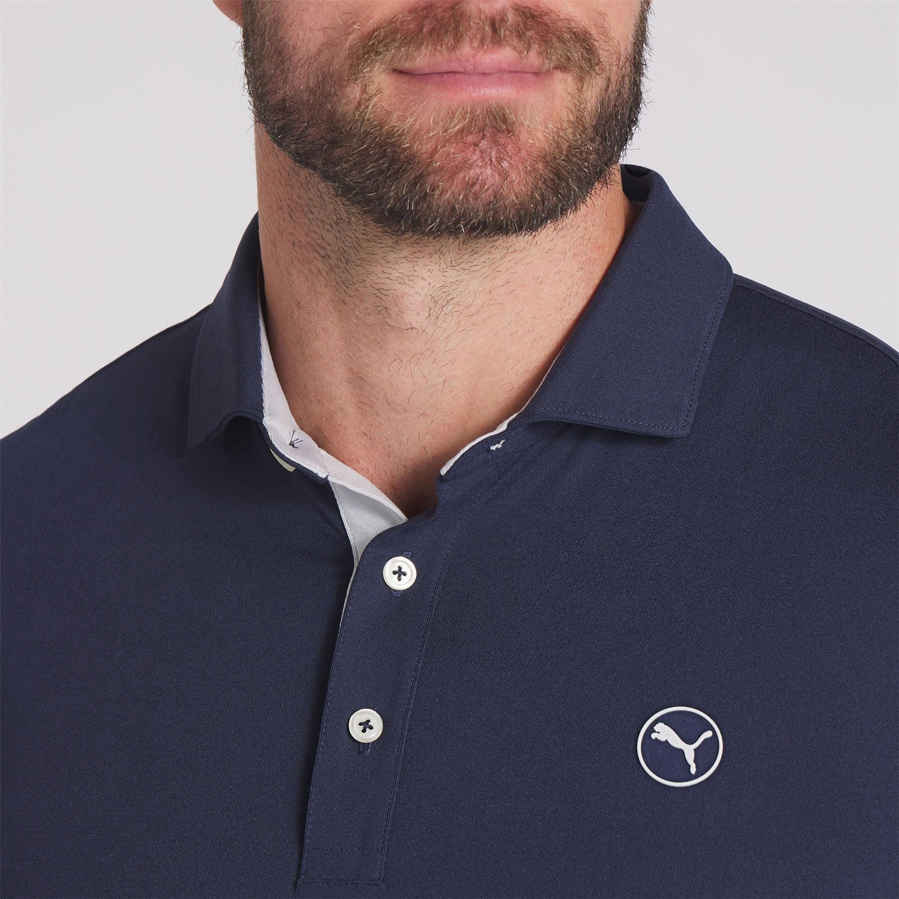 Cloudspun LS Midweight Polo Deep Navy/Ash Grey Puma Men's Sportswear
