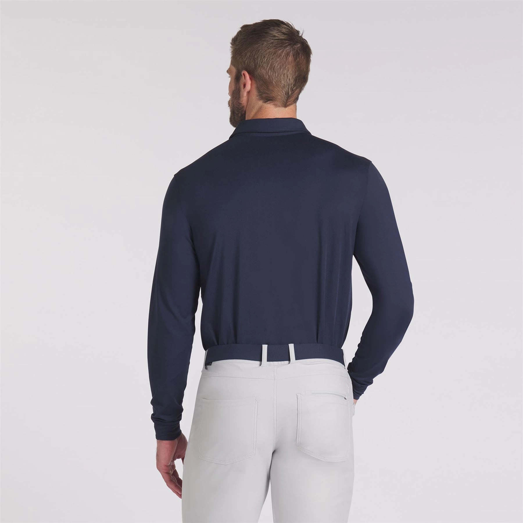 Cloudspun LS Midweight Polo Deep Navy/Ash Grey Puma Men's Sportswear