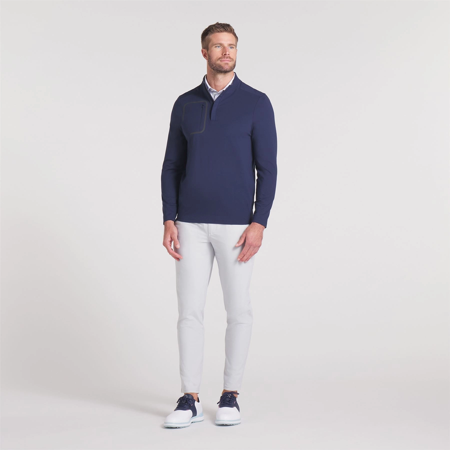 Cloudspun Tech Quarter Zip Deep Navy Puma Men's Sportswear