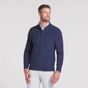Cloudspun Tech Quarter Zip Deep Navy Puma men's athletic clothing