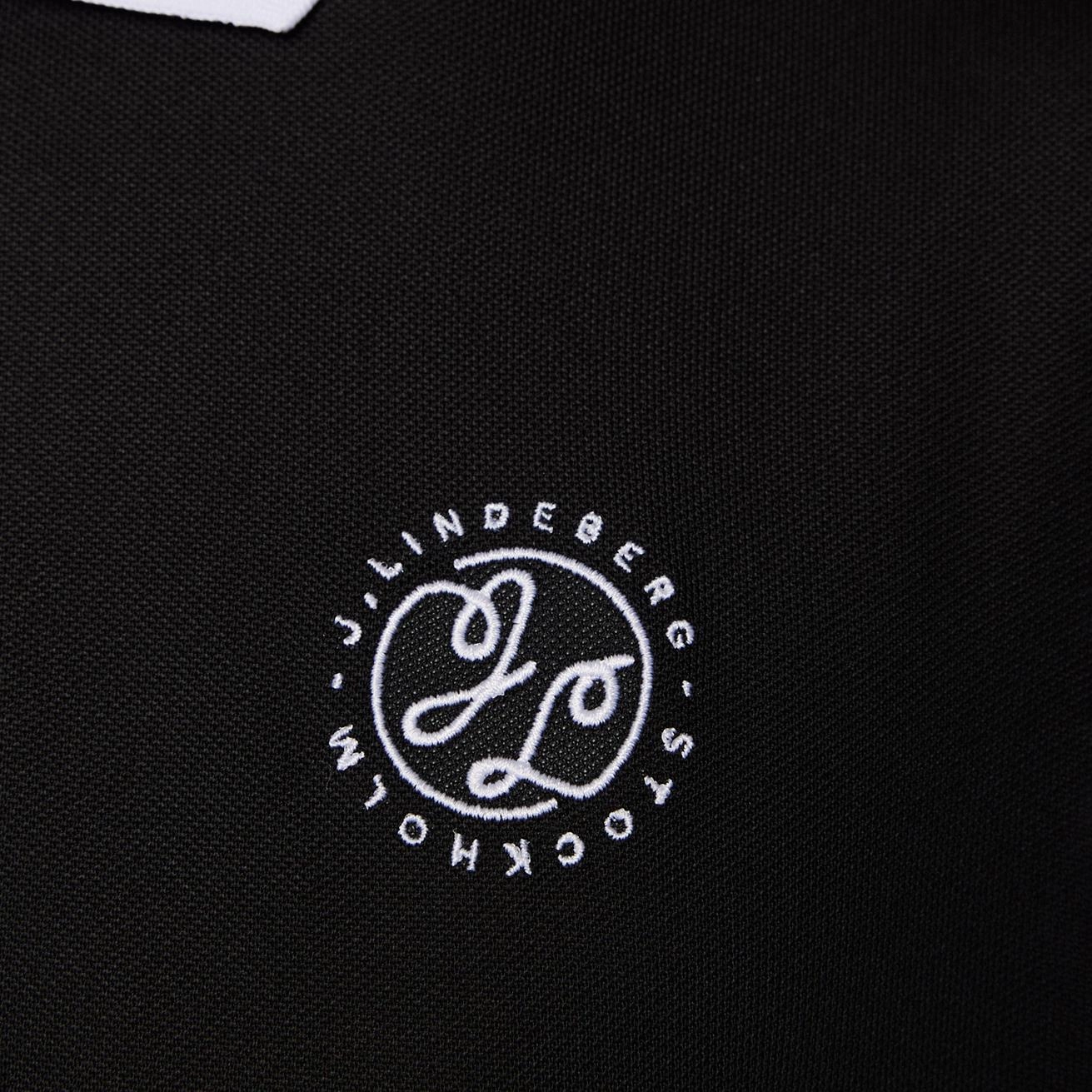 Club House Loose Fit Polo Black J.Lindeberg Golfwear for Men