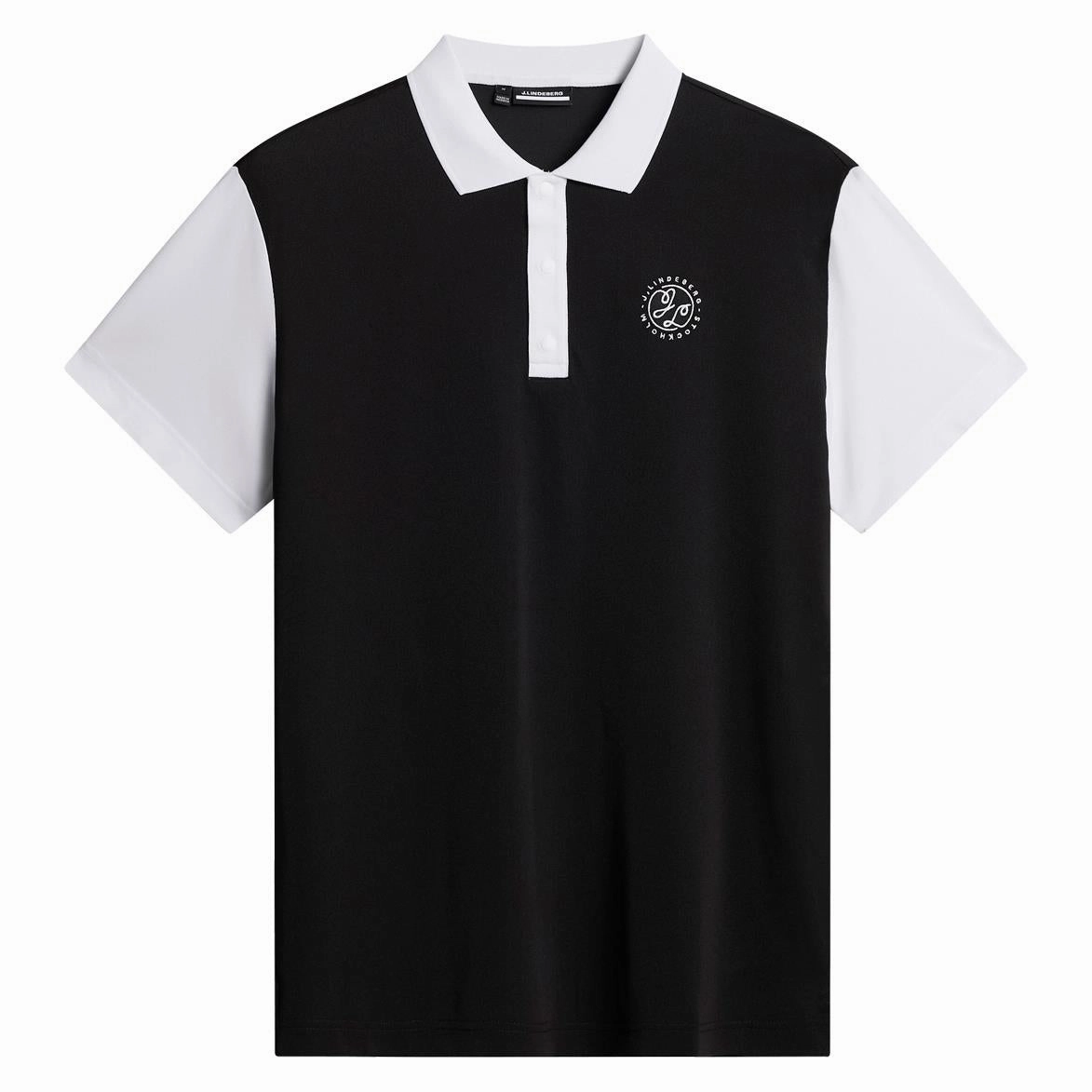 Club House Loose Fit Polo Black J.Lindeberg Golfwear for Men