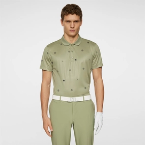 Club House Motif Polo Golf Micro Olive Premium J.Lindeberg menswear