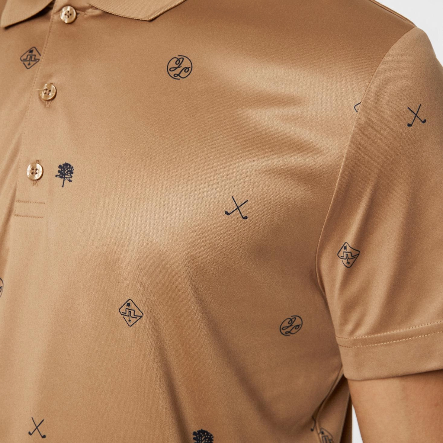 Club House Motif Polo Golf Micro Tigers Eye J.Lindeberg Golfwear for Men