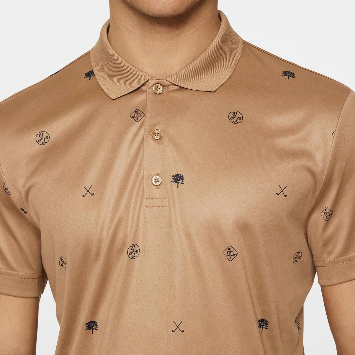 Club House Motif Polo Golf Micro Tigers Eye J.Lindeberg Golfwear for Men