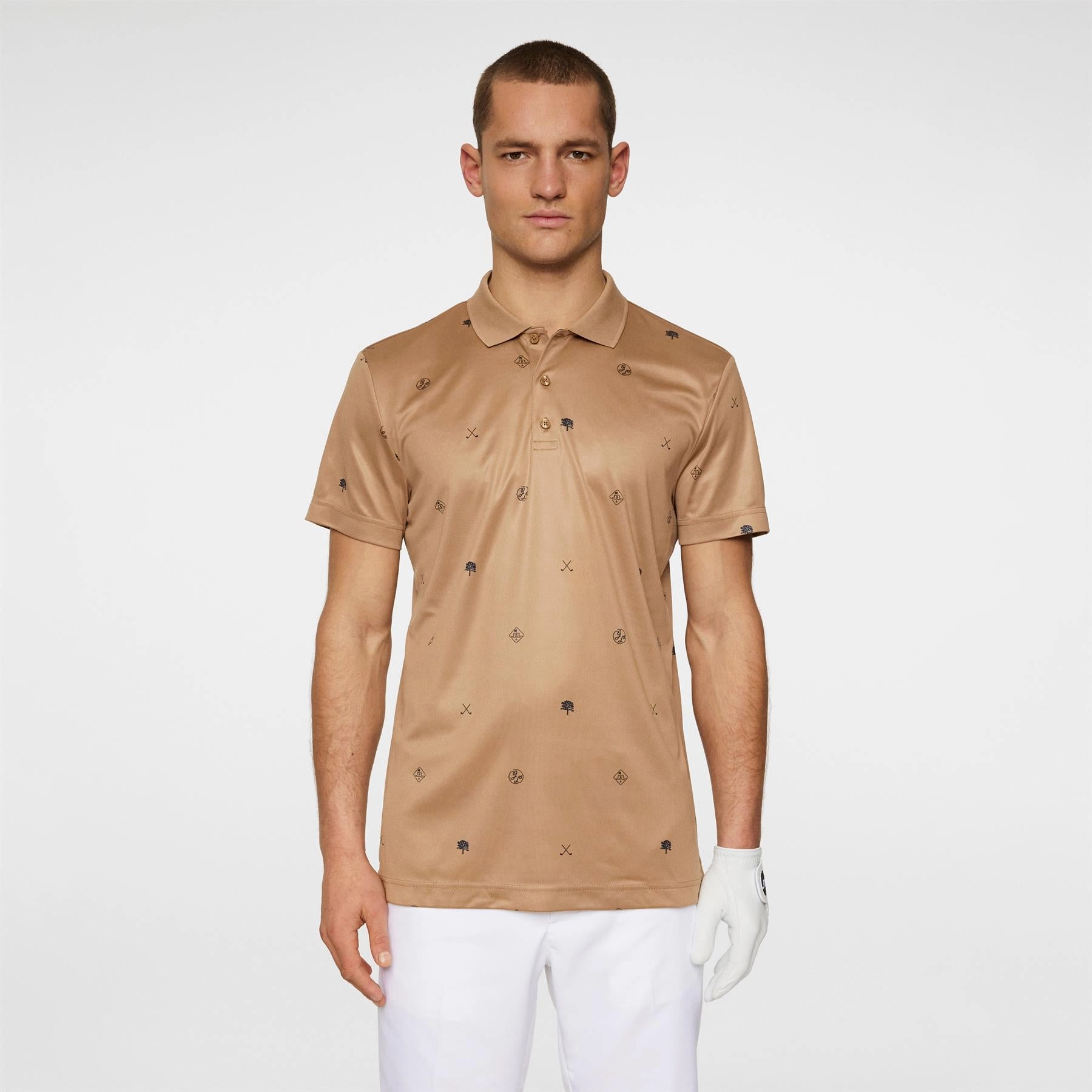 Club House Motif Polo Golf Micro Tigers Eye Premium J.Lindeberg menswear