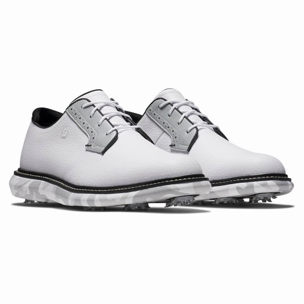 Memory Foam Shoes, Work Safety Shoes, Cool Street Shoes FootJoy Traditions Blucher Golf Shoes White/Gray Camo - 24 Men