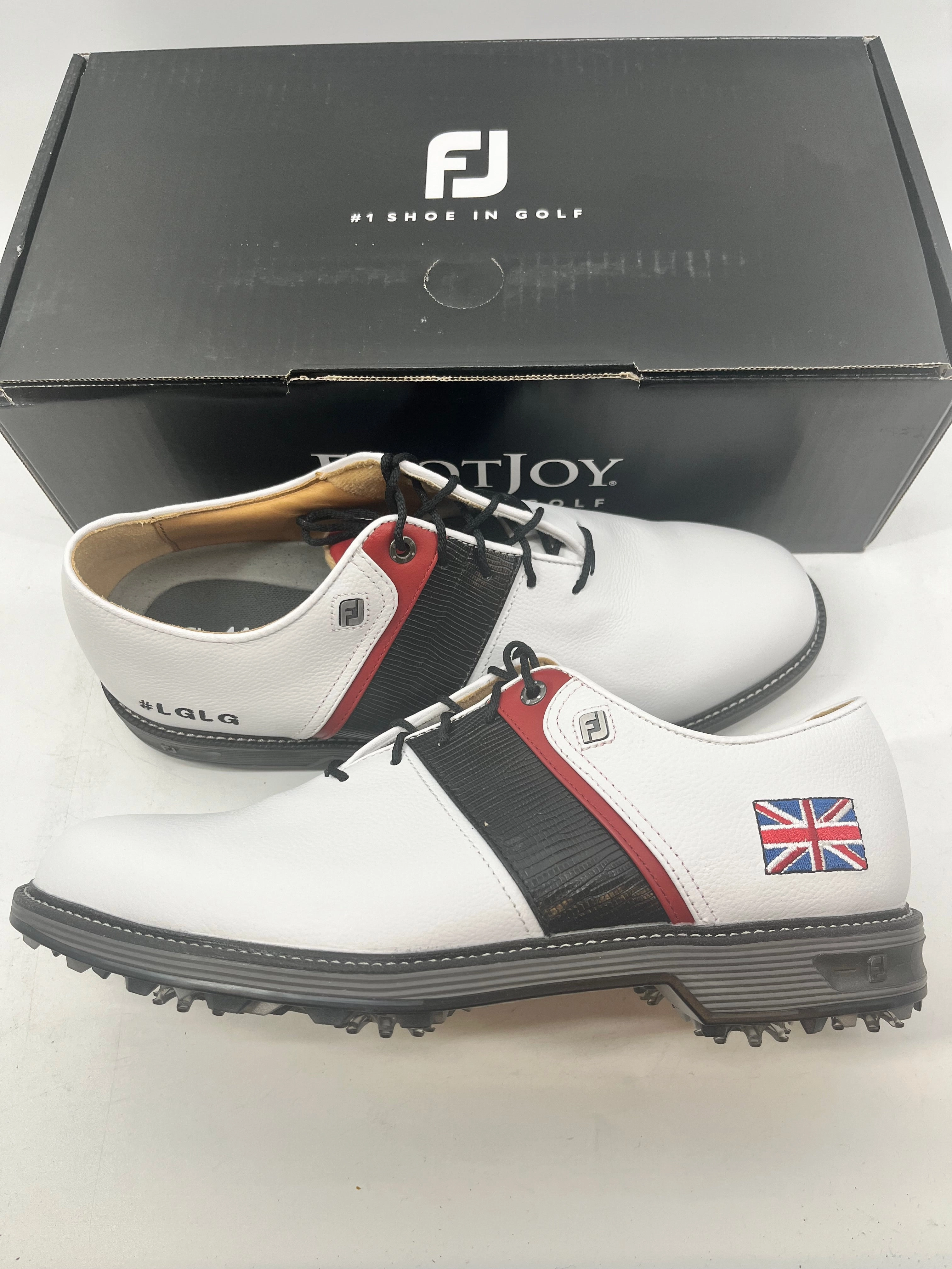 Comfy Ride Footjoy Myjoys Premiere Series Packard Golf Shoes Custom UK British 9 Medium Travel Ready Sneakers Clean Silhouette Shoes, Lightweight Trainers, Athleisure Shoes