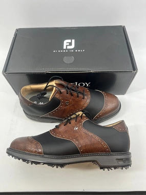 Comfy Ride Footjoy Myjoys Premiere Series Wilcox Golf Shoes Black Brown Custom 9 Wide Swift Fit Arch Support Shoes