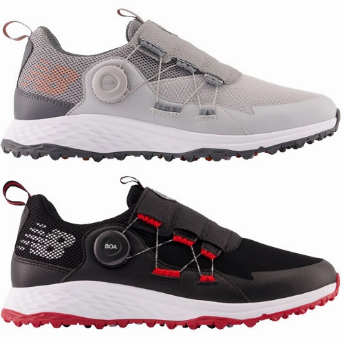 Stylish Sneakers On White, High-Top Shoes Comfy Ride New Balance Fresh Foam Pace SL BOA Spikeless Golf Shoes Smooth Step