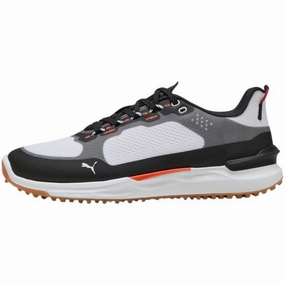 Futuristic Design Footwear Comfy Ride Puma Men's Ignite Elevate X Spikeless Golf Shoes - Puma White/Puma Black Versatile Sport Shoes Slip-On Footwear
