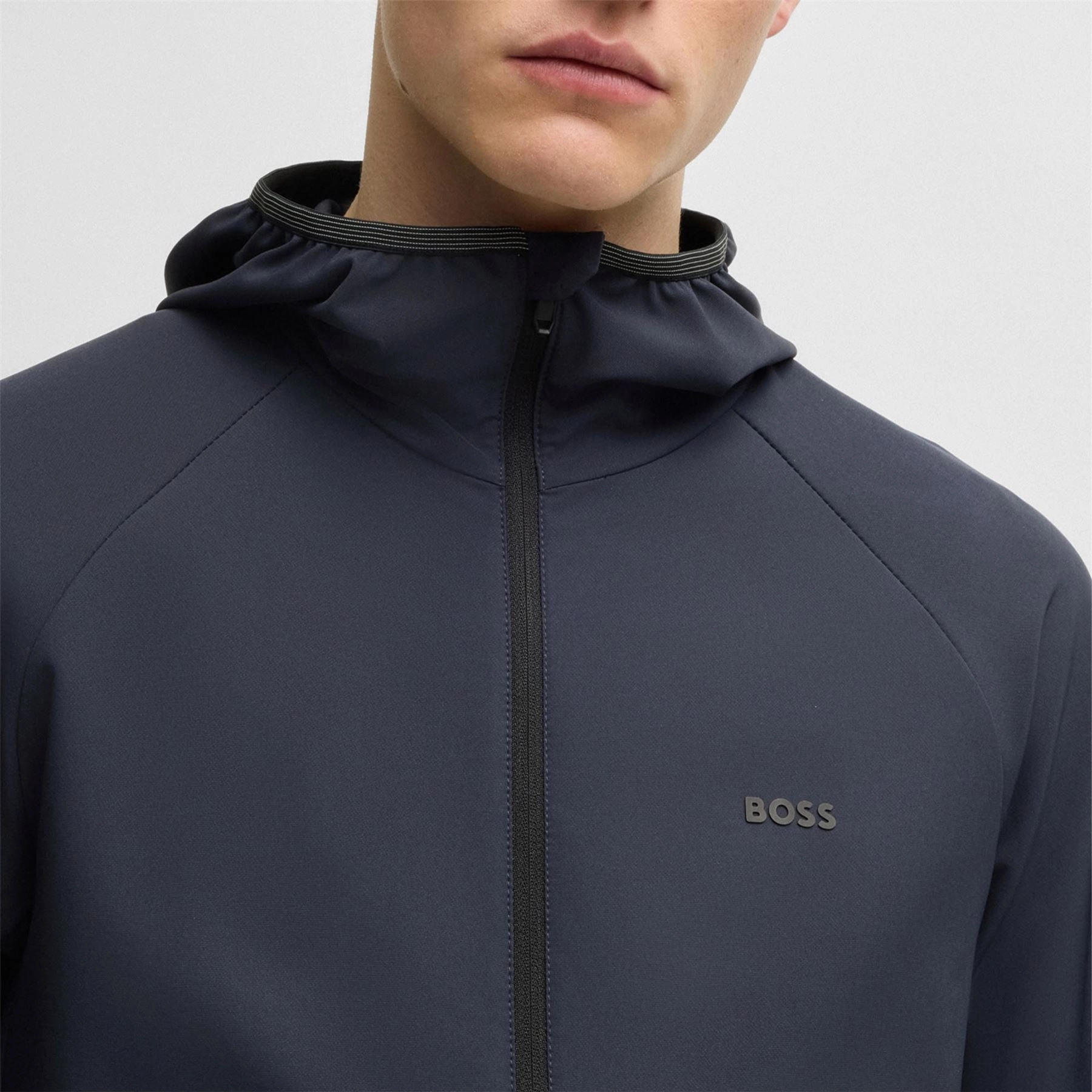 Commuter Hooded Jacket Dark Blue Boss Men's Fashion