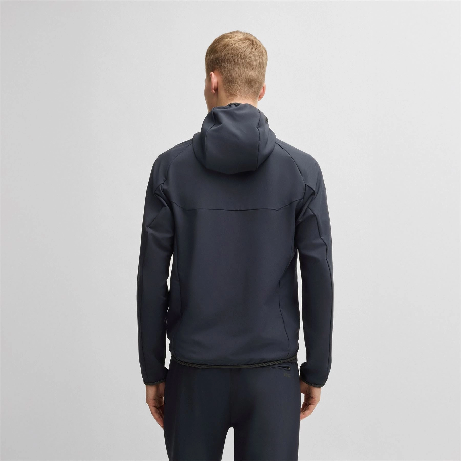 Commuter Hooded Jacket Dark Blue Boss Men's Fashion