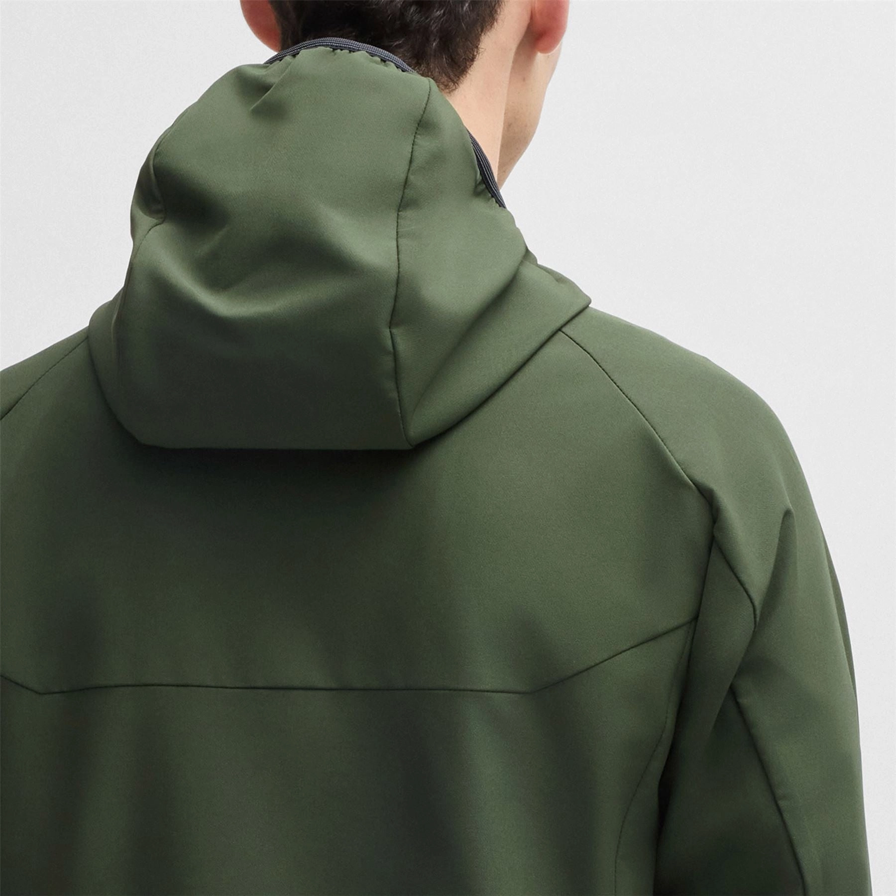 Commuter Hooded Jacket Dark Green Boss Men's Fashion