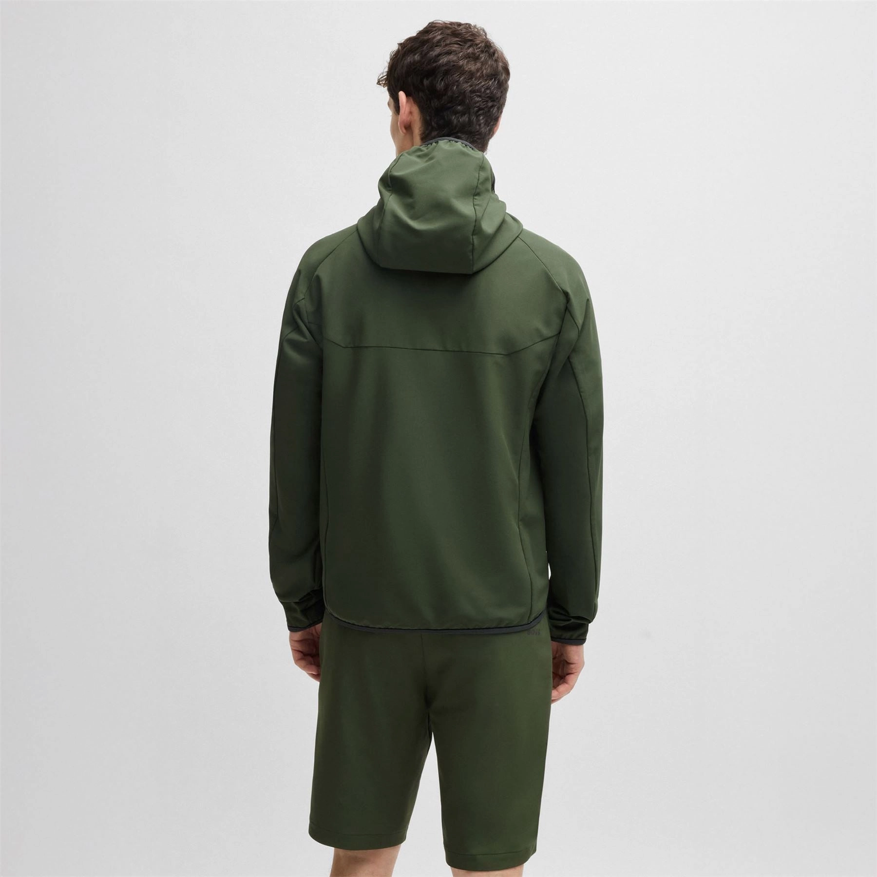Commuter Hooded Jacket Dark Green Boss Men's Fashion