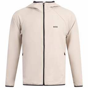Commuter Hooded Jacket Medium Beige Boss men's fashion and office attire