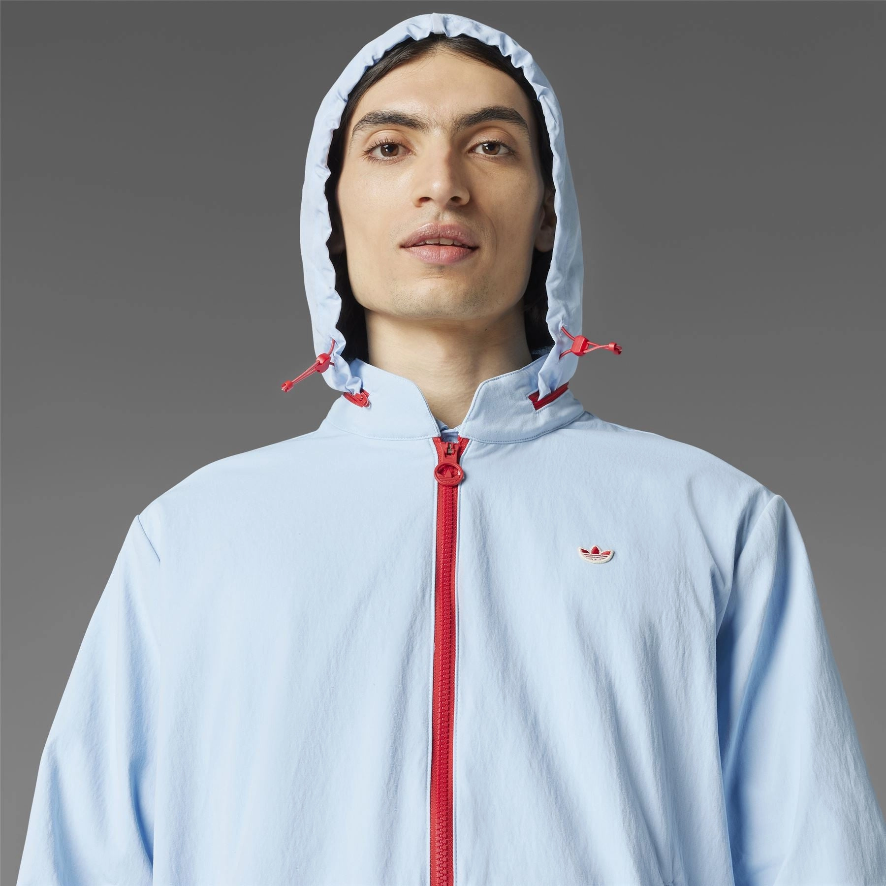 Convertible Hooded Jacket Clear Sky Adidas Men's Apparel