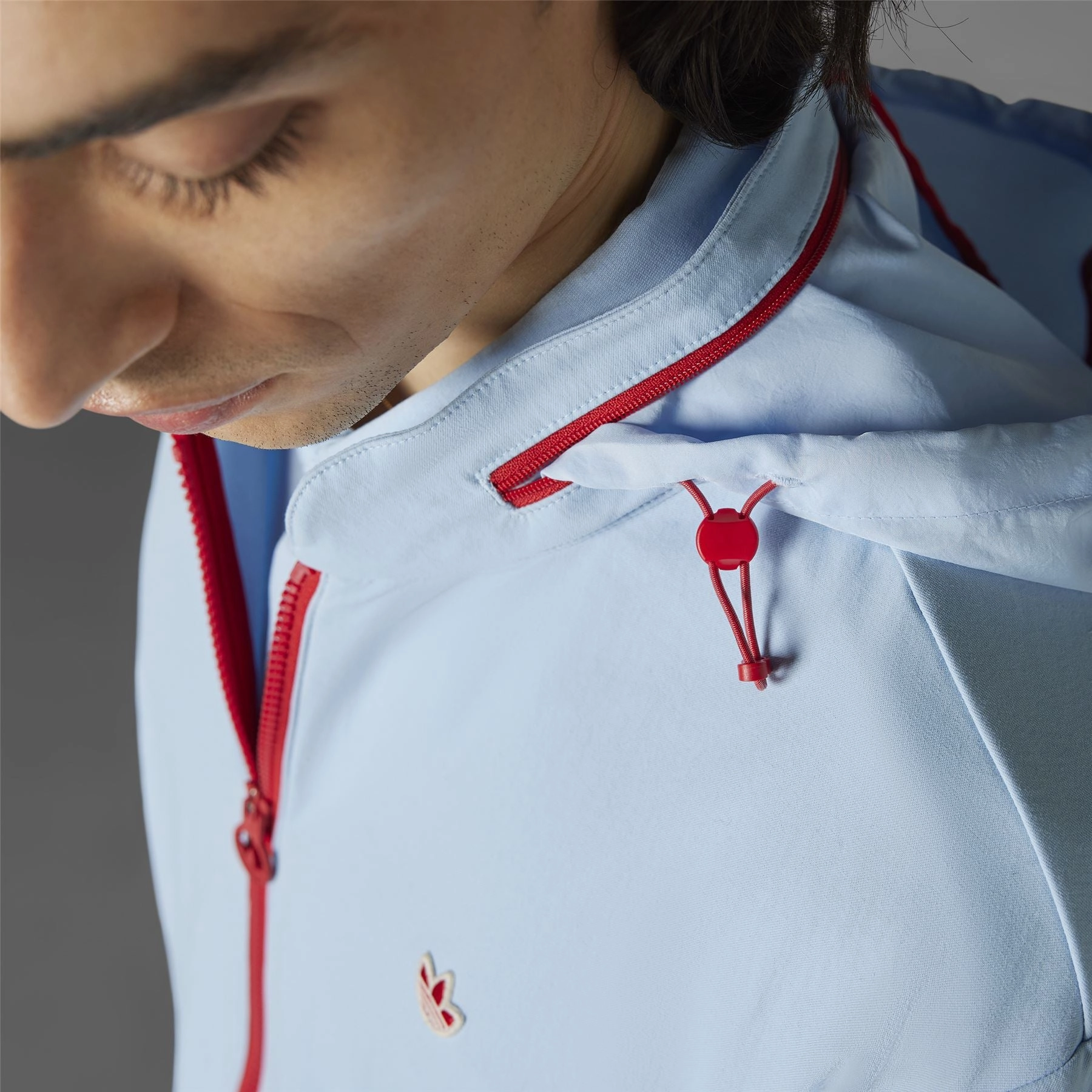 Convertible Hooded Jacket Clear Sky Adidas Men's Apparel