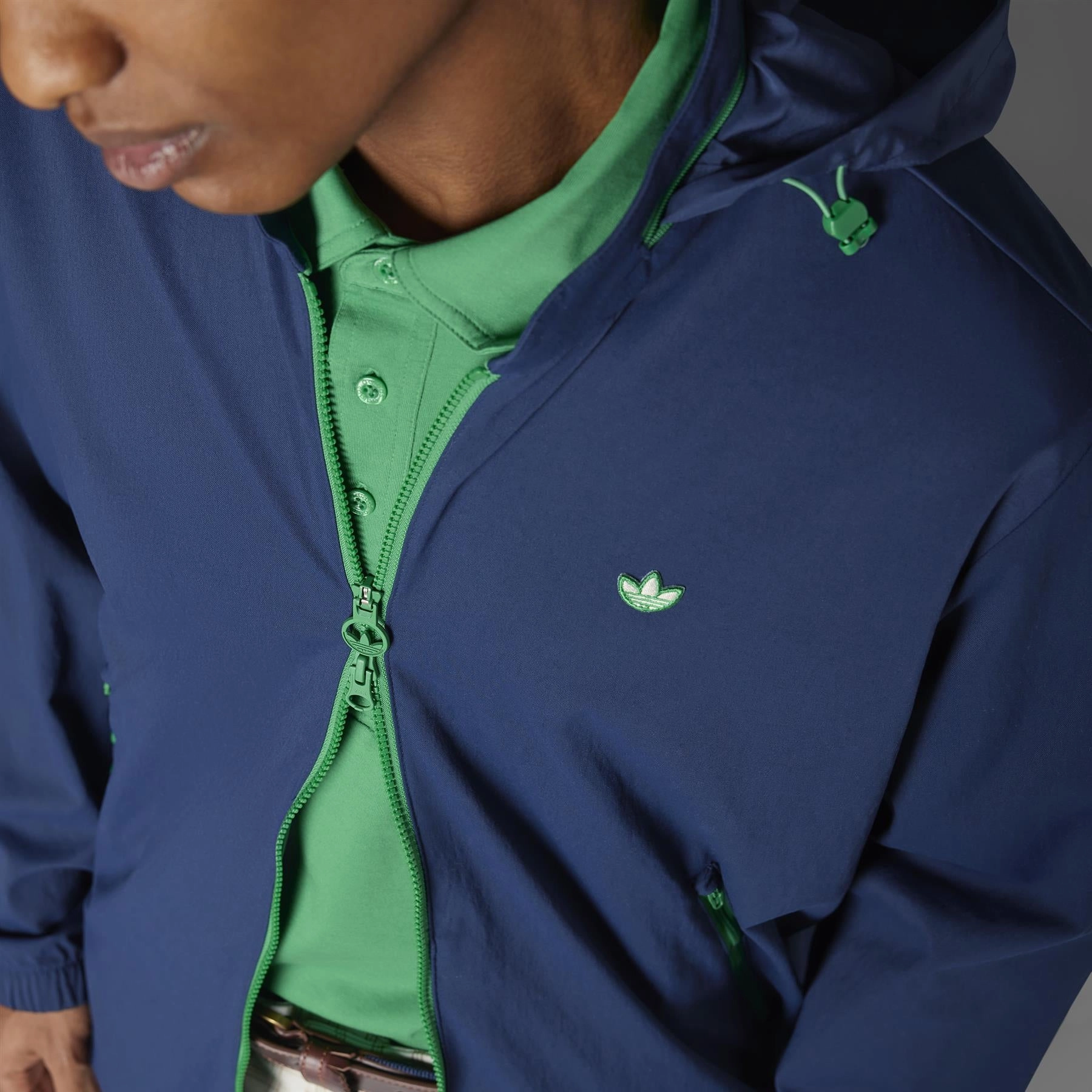 Convertible Hooded Jacket Night Indigo Adidas Men's Apparel