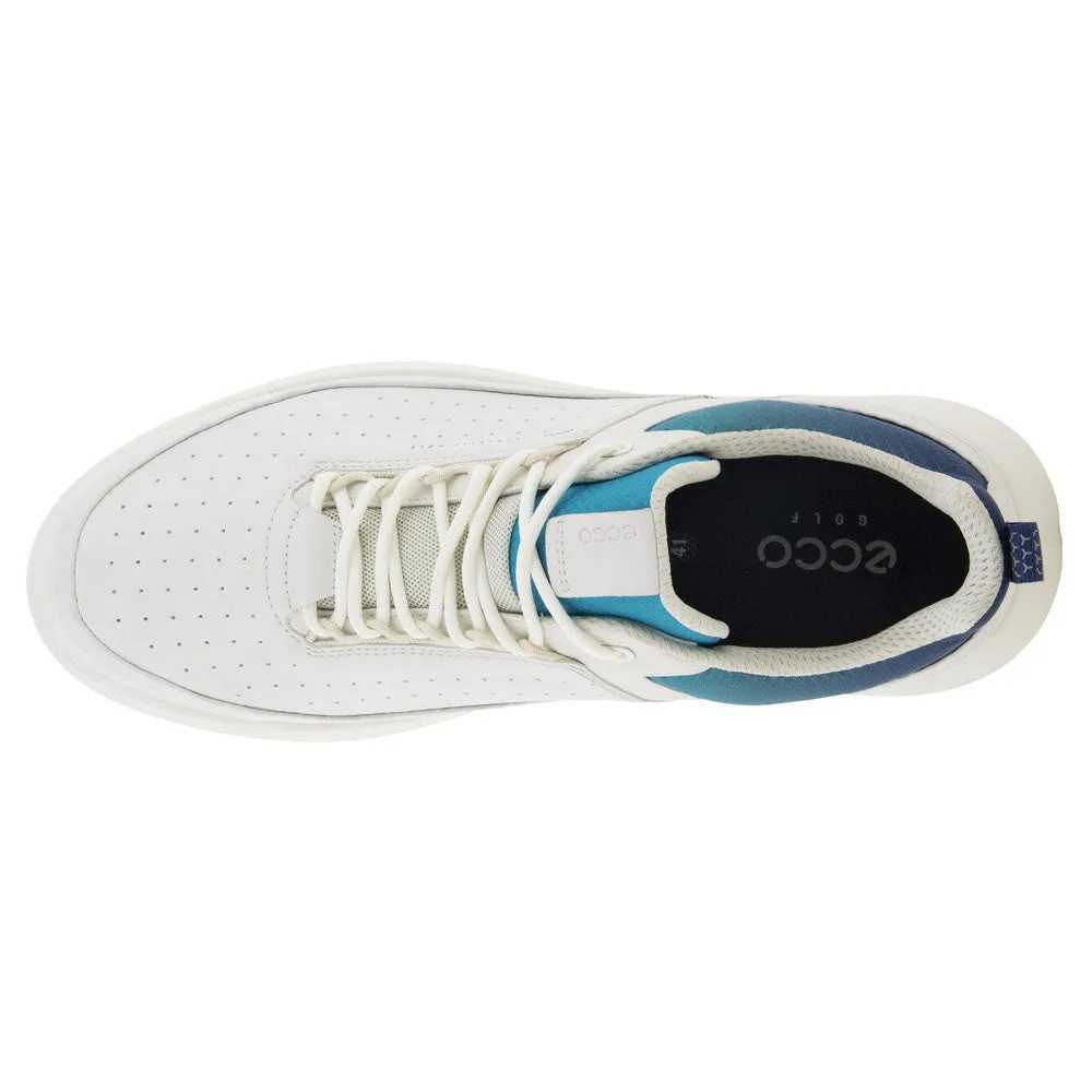 Stylish Walking Shoes, Luxury Sneakers ECCO Core Spikeless Golf Shoes White/White/Blue Depths/Caribbean - 23 Men