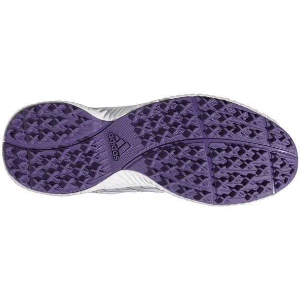 Contemporary Design Sneakers, Minimalist Athletic Shoes, Easy On Shoes New Women's Adidas Response Bounce 2 Golf Shoes Gray/Purple  MSP$85