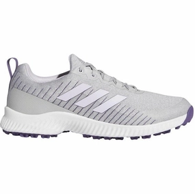 Cool Look Sneakers New Women's Adidas Response Bounce 2 Golf Shoes Gray/Purple  MSP$85 Lightweight Runners Impact Absorbing Shoes, Comfort Wear Shoes, Stylish Sneakers On White