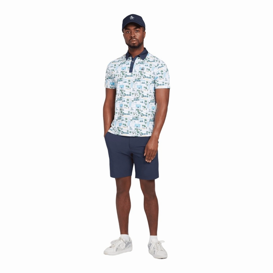Original Penguin Beach Club Print Golf Polo Shirt OGKSD013 men's tailored pants, athletic training shirt, men's fleece hoodie