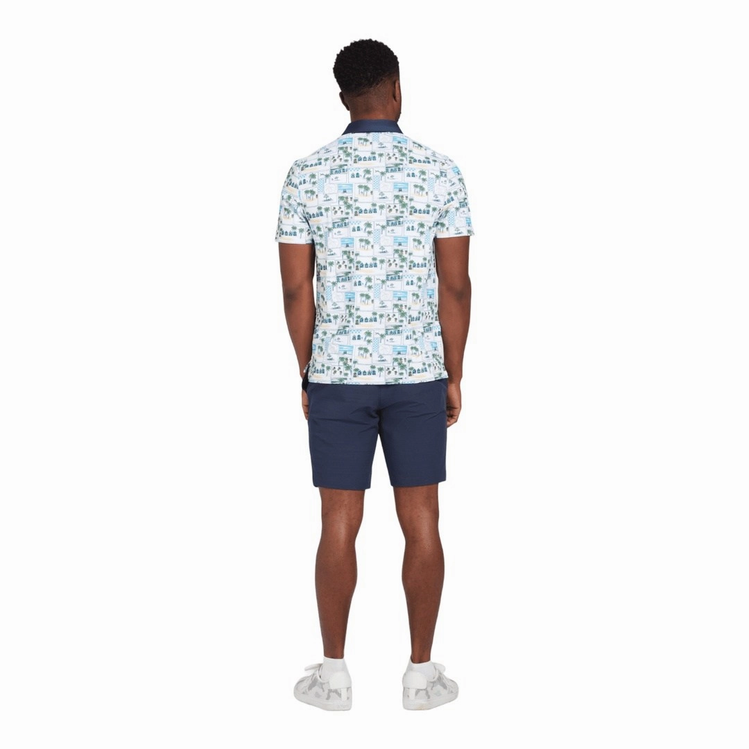 football jersey shirt, women's outerwear Original Penguin Beach Club Print Golf Polo Shirt OGKSD013