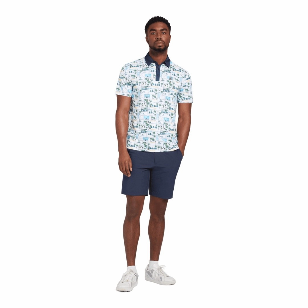 men's classic vest Original Penguin Beach Club Print Golf Polo Shirt OGKSD013