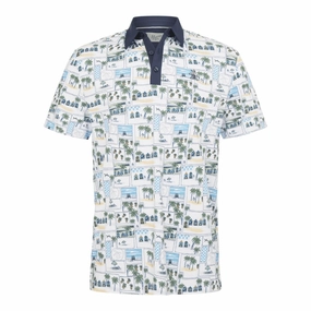 Cool Texture Top Original Penguin Beach Club Print Golf Polo Shirt OGKSD013 Sleek Hoodie casual clothing, men's performance wear