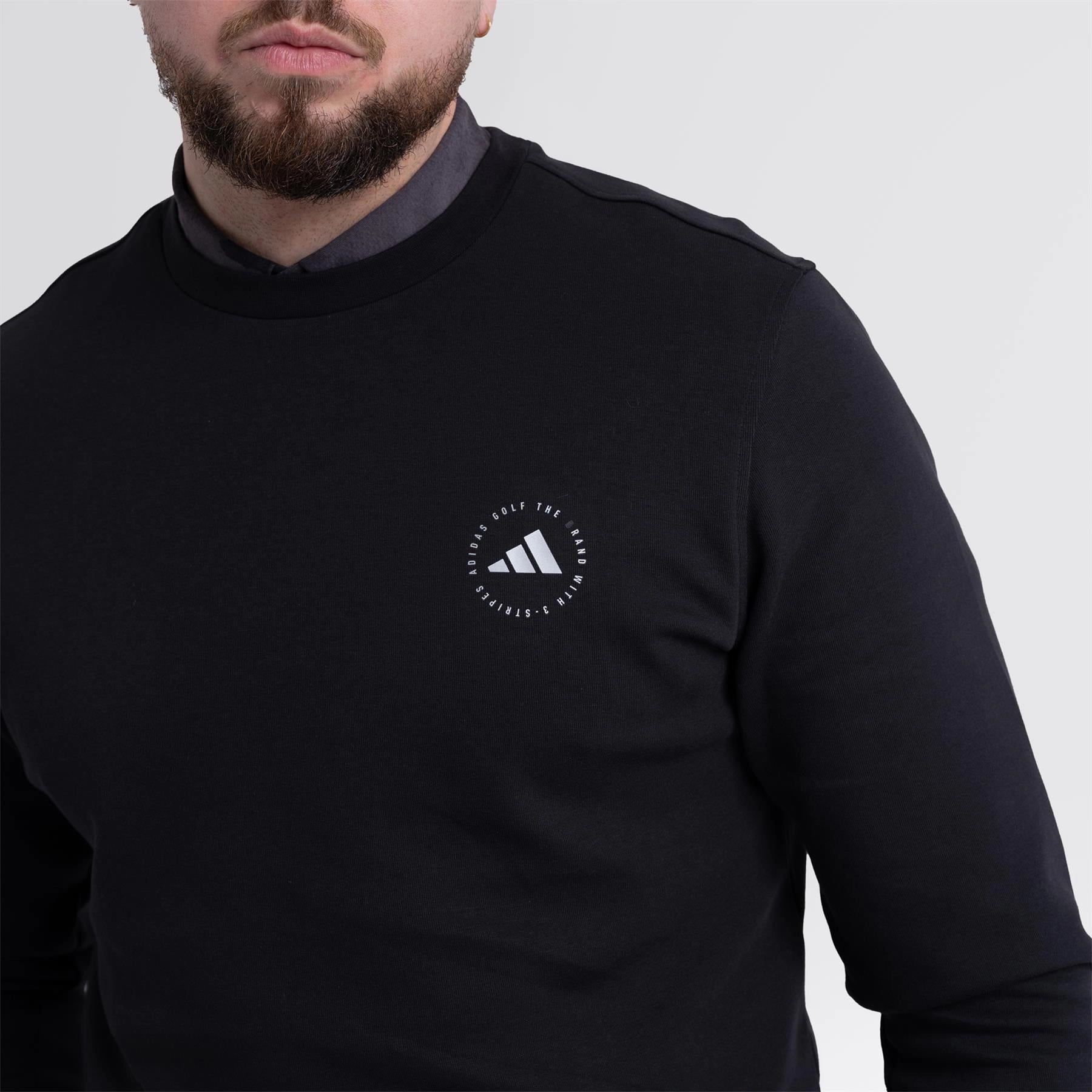 Core Crew Neck Regular Fit Sweatshirt Black Adidas Men's Sportswear